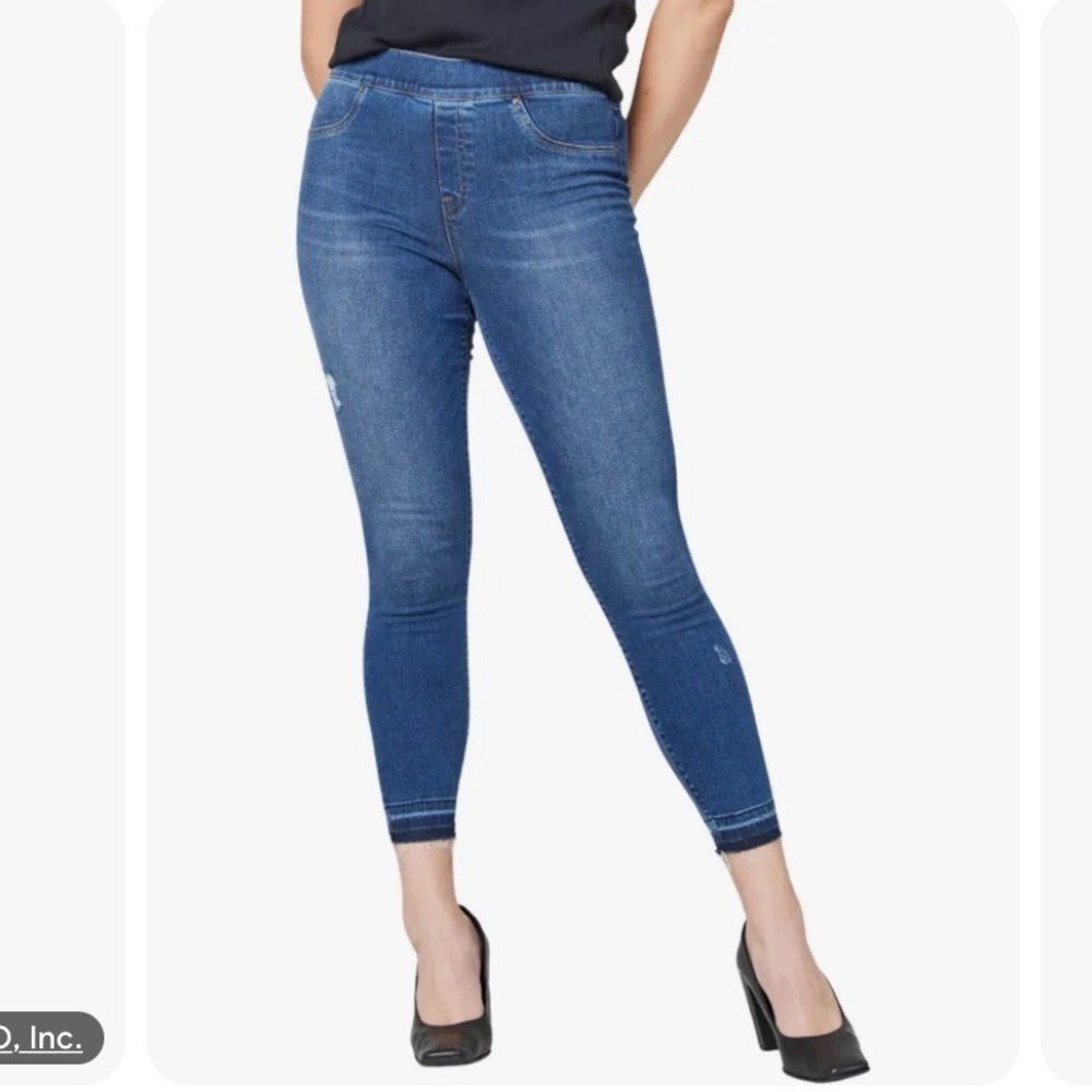 Spanx skinny distressed jeans size medium